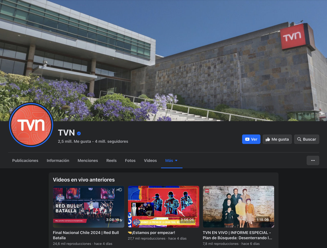 TVN – Mención facebook live tvn.cl